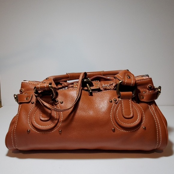 CHLOE Brown Leather Satchel Bag - Picture 3 of 8